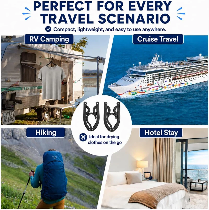 TravelHang™ | Klappbare Reise-Kleiderbügel (10er-Set)