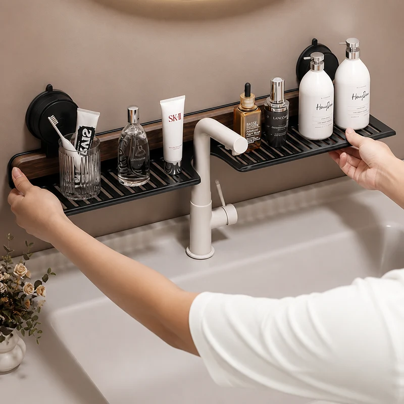 BathShelf™ | Bohrfreies Badezimmerregal mit Saugnapf