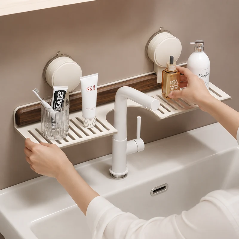 BathShelf™ | Bohrfreies Badezimmerregal mit Saugnapf