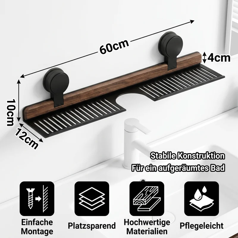 BathShelf™ | Bohrfreies Badezimmerregal mit Saugnapf