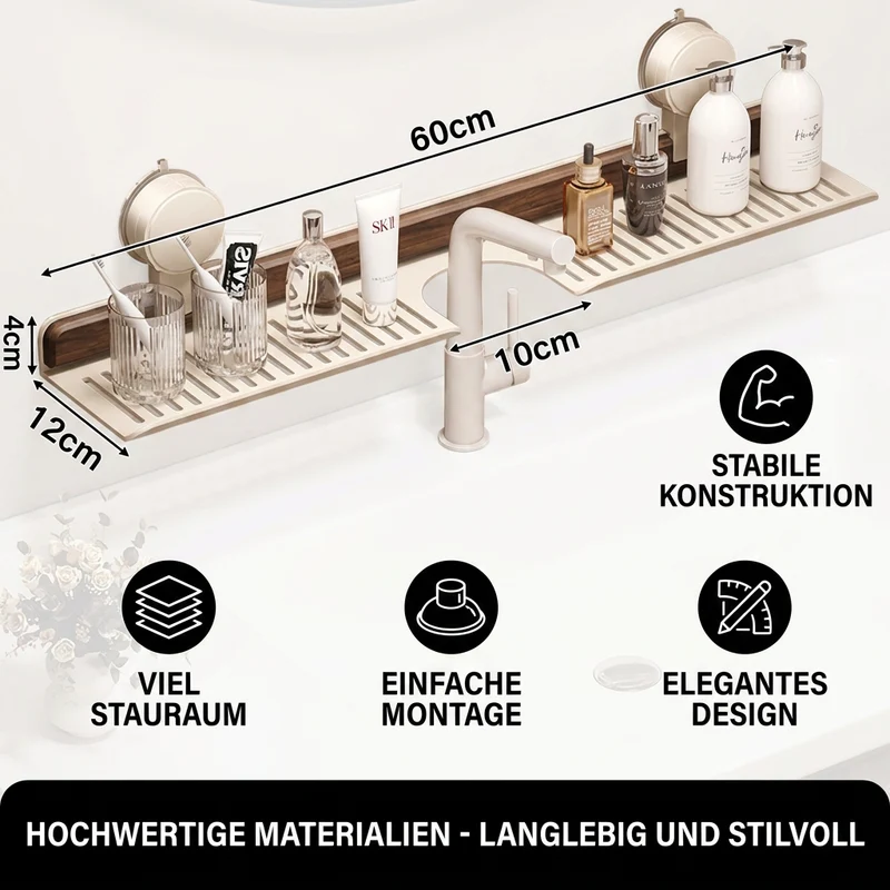BathShelf™ | Bohrfreies Badezimmerregal mit Saugnapf