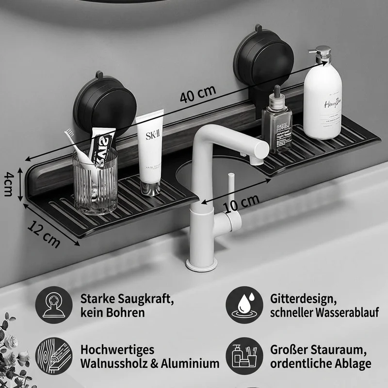 BathShelf™ | Bohrfreies Badezimmerregal mit Saugnapf