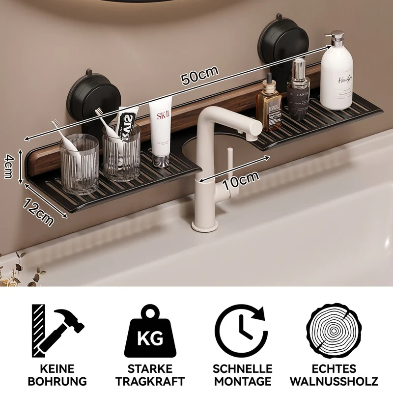 BathShelf™ | Bohrfreies Badezimmerregal mit Saugnapf