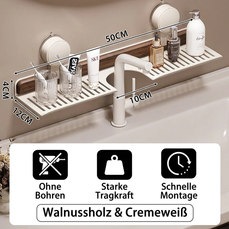 BathShelf™ | Bohrfreies Badezimmerregal mit Saugnapf