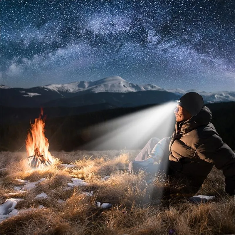 Skanto | Beanie-Mütze mit abnehmbarer LED-Stirnlampe