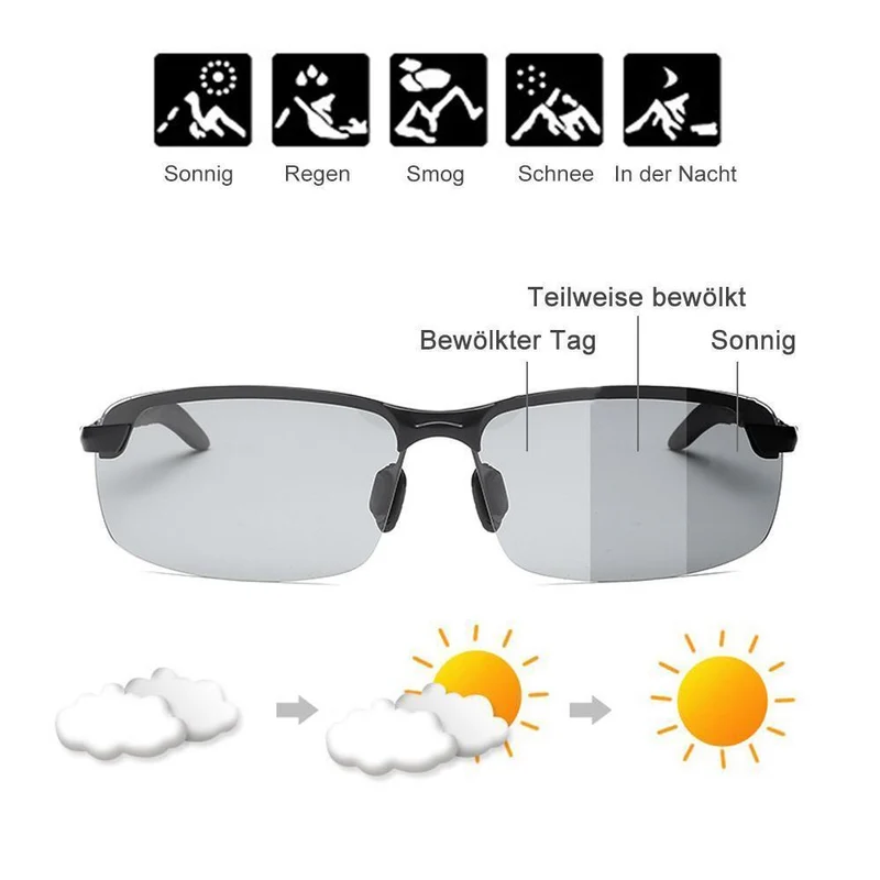 Skanto | Klugeule Automatisch farbwechselnde Polaroid-Brille