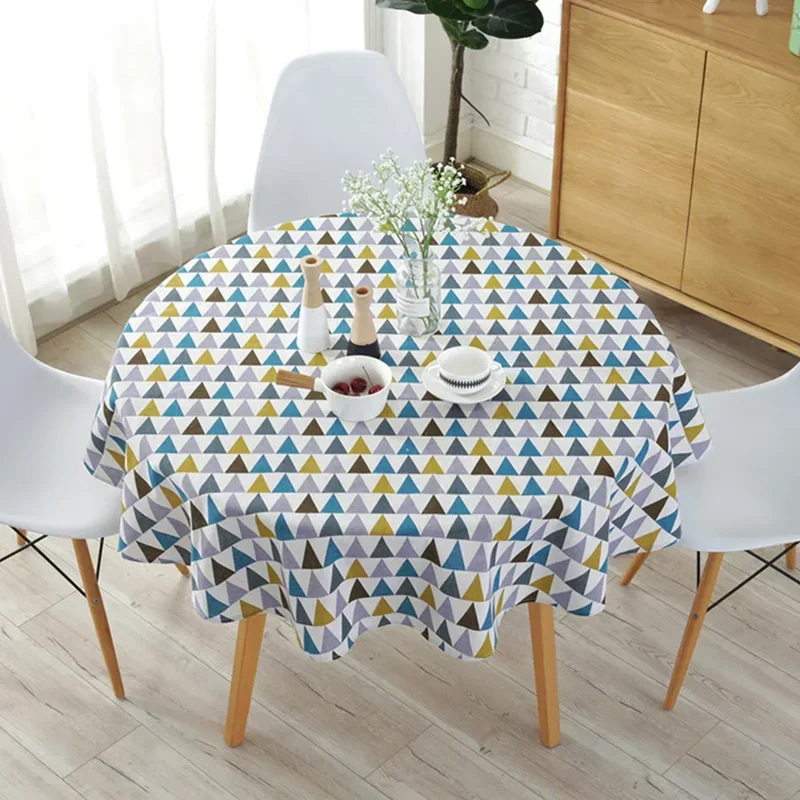 NordWeave™ | Rundes Tischtuch mit elegantem Fischgrätenmuster