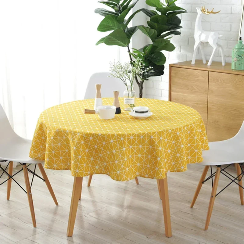 NordWeave™ | Rundes Tischtuch mit elegantem Fischgrätenmuster