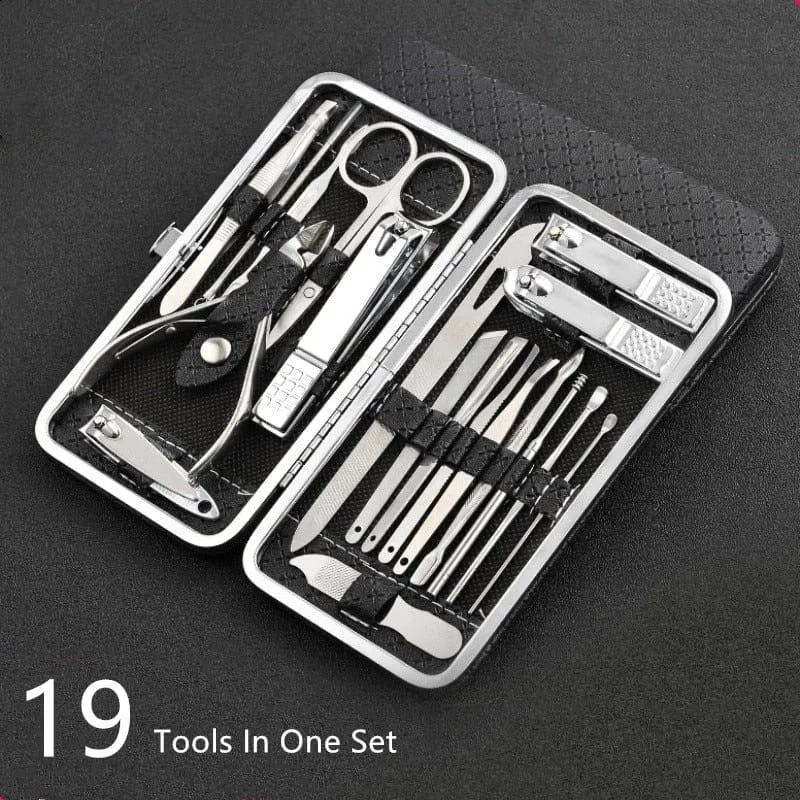 Skanto | 19-in-1 Edelstahl Maniküre-Set Nagelknipser-Kit