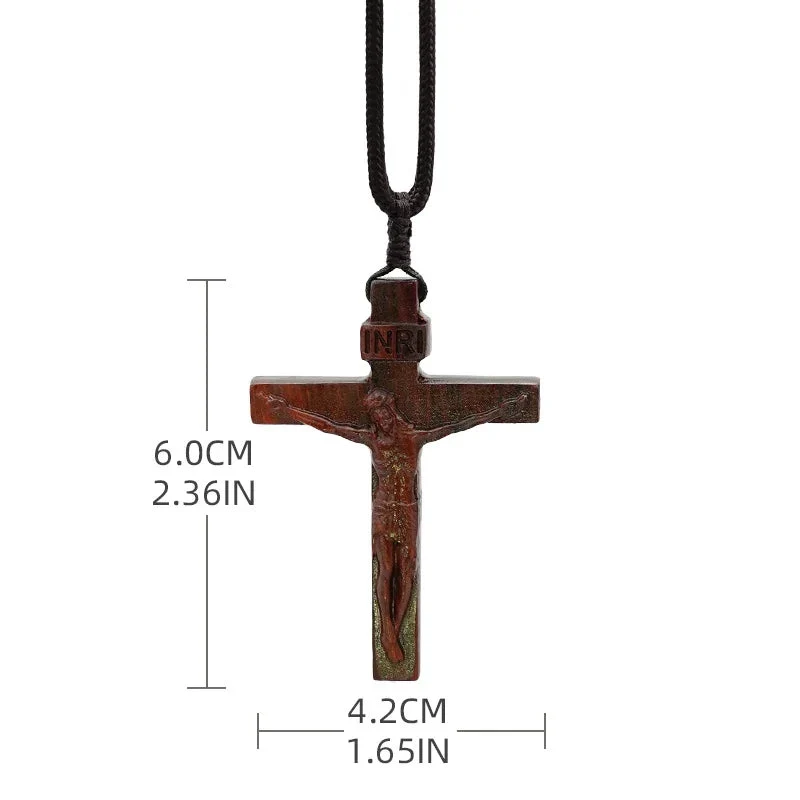 Skanto | Jesus-Kreuz-Halskette aus Holz