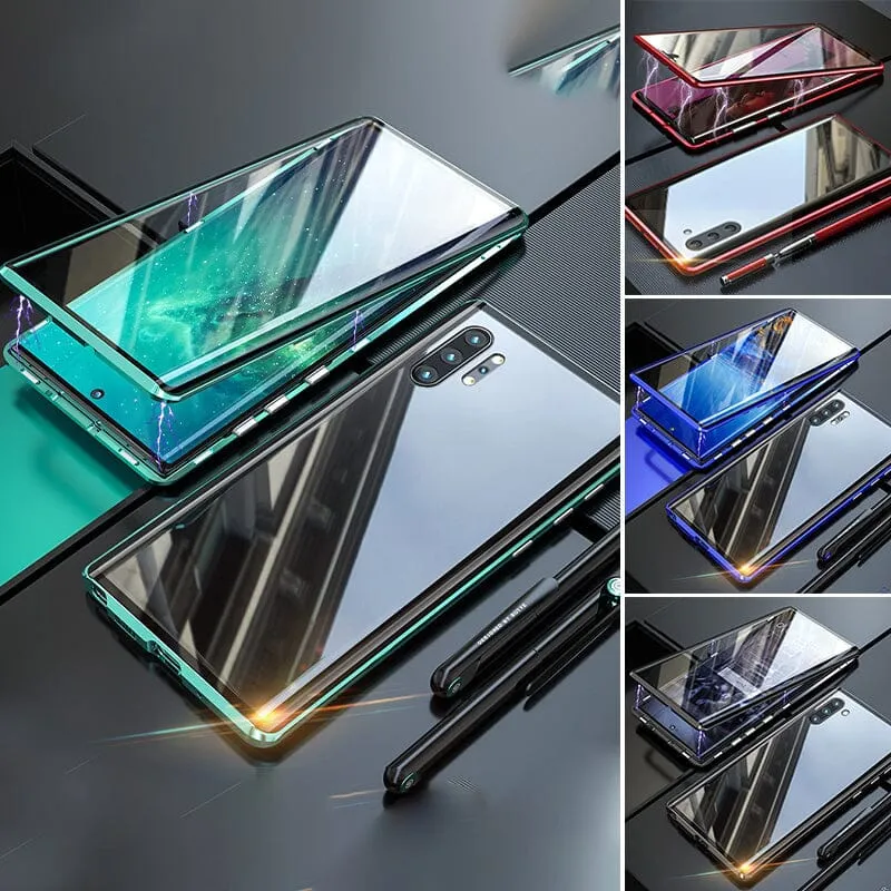 Skanto | Magnetische doppelseitige Handyhülle aus gehärtetem Glas für Samsung