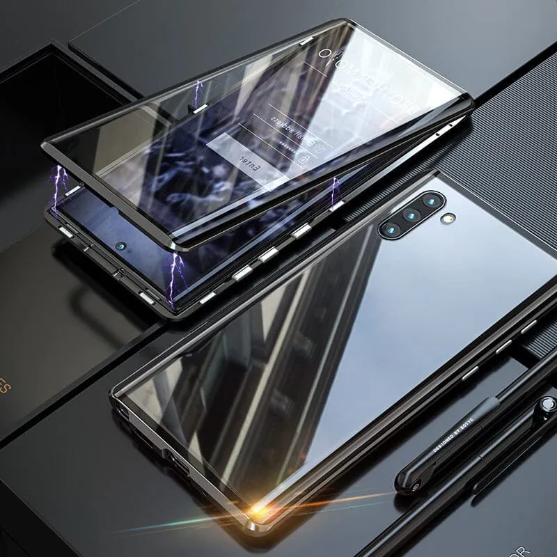 Skanto | Magnetische doppelseitige Handyhülle aus gehärtetem Glas für Samsung