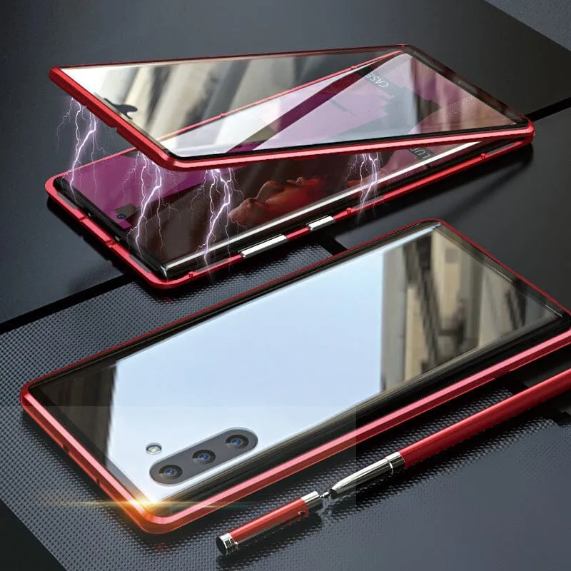 Skanto | Magnetische doppelseitige Handyhülle aus gehärtetem Glas für Samsung