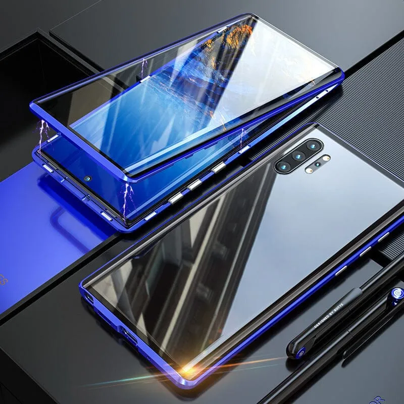 Skanto | Magnetische doppelseitige Handyhülle aus gehärtetem Glas für Samsung