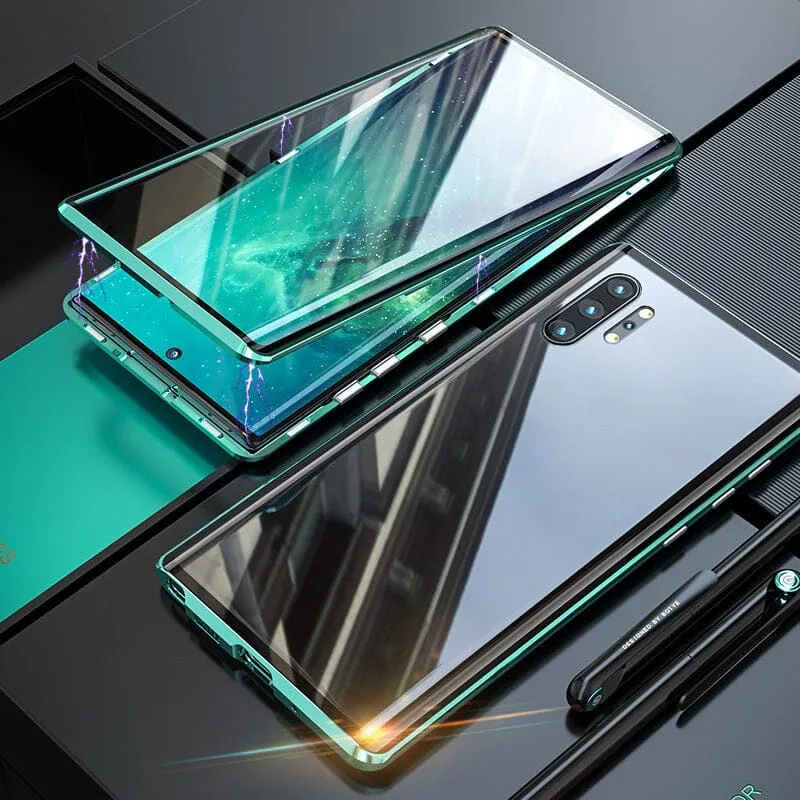 Skanto | Magnetische doppelseitige Handyhülle aus gehärtetem Glas für Samsung