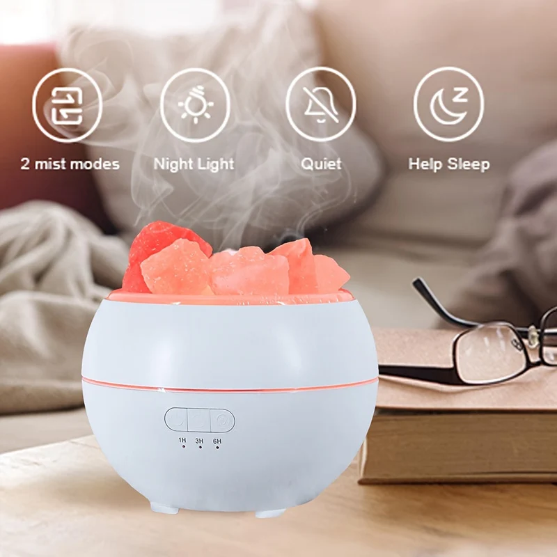 Skanto | Skanto Salzlampen-Diffusor – 3-in-1 Ätherisches Öl Diffusor, Himalaya Salzlampa & Luftbefeuchter