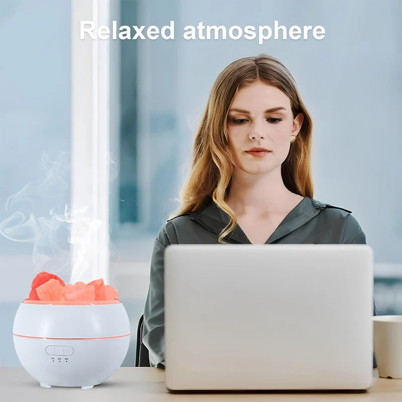 Skanto | Skanto Salzlampen-Diffusor – 3-in-1 Ätherisches Öl Diffusor, Himalaya Salzlampa & Luftbefeuchter