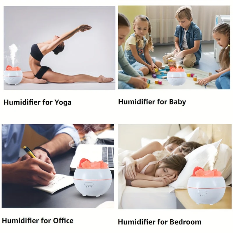 Skanto | Skanto Salzlampen-Diffusor – 3-in-1 Ätherisches Öl Diffusor, Himalaya Salzlampa & Luftbefeuchter
