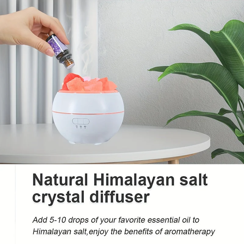 Skanto | Skanto Salzlampen-Diffusor – 3-in-1 Ätherisches Öl Diffusor, Himalaya Salzlampa & Luftbefeuchter