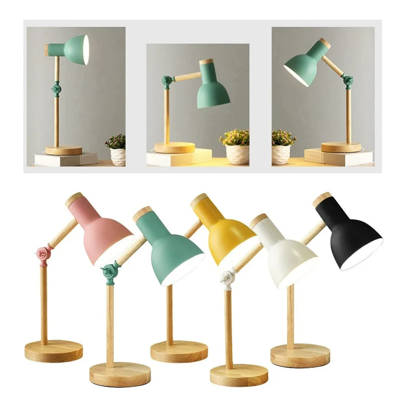 Skanto | LuminoShade – Moderne Schreibtischlampe aus Holz im skandinavischen Stil