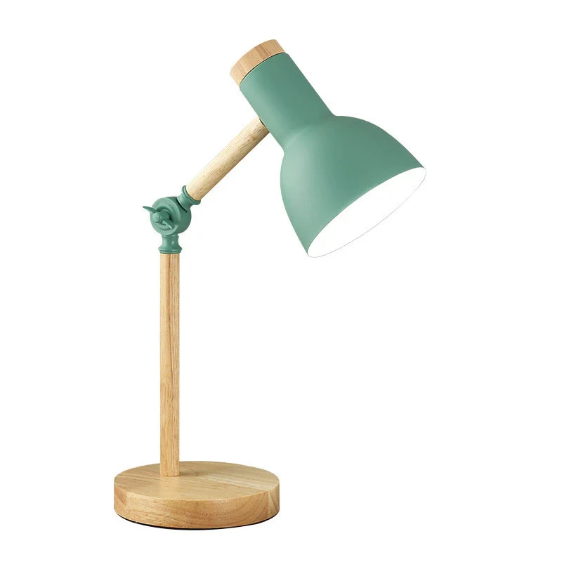 Skanto | LuminoShade – Moderne Schreibtischlampe aus Holz im skandinavischen Stil