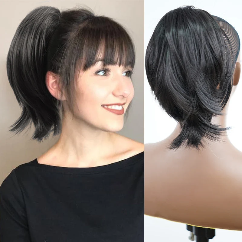 Skanto | Synthetische Krallenclip-Pferdeschwanz-Haarverlängerungen DIY Haarteil Haarknoten