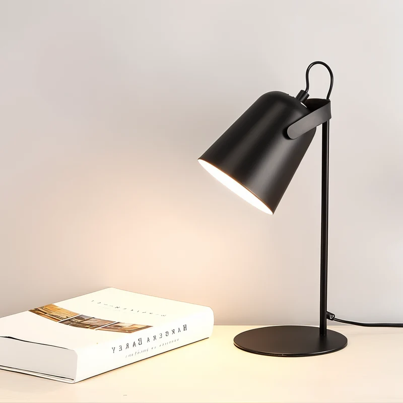 Skanto | Macaron Tischlampe - Nordische Gelbe Schreibtischlampe - Verstellbare Lampe