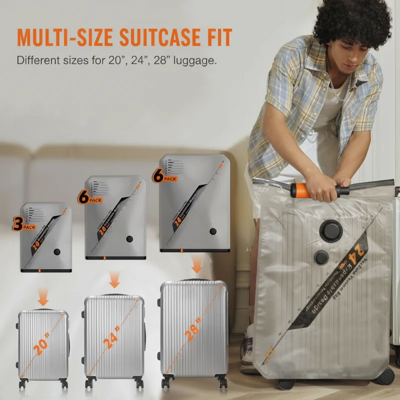 AirTide™ | Vakuum-Aufbewahrungsbeutel mit elektrischer Kompressionspumpe