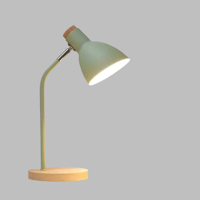 Skanto | Holz-Tischlampe – Kreative skandinavische Schreibtischlampe aus Holz und Metall