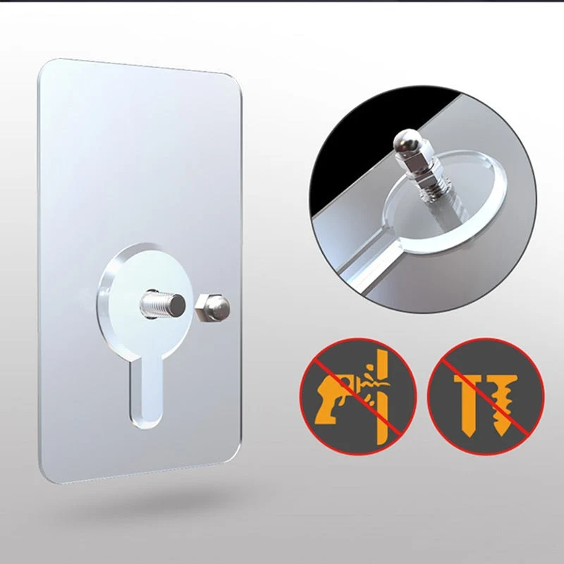 Skanto | 10 Stk. Hochleistungs-Stanzfreie transparente Klebehaken