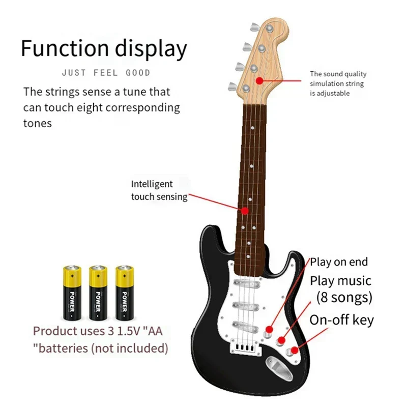 Skanto | 4-Saiten E-Gitarren-Spielzeug für Kinder – Tragbares Musikinstrument, perfektes Geschenk für junge Musiker