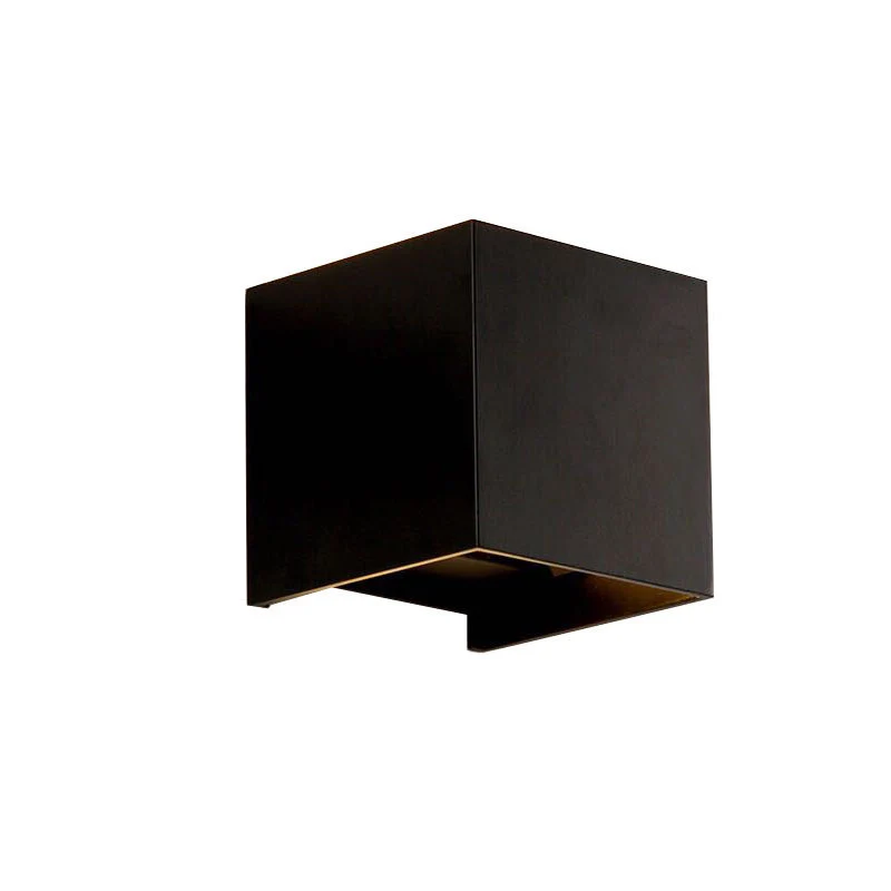 Skanto | Moderne Minimalistische Wasserdichte Würfel Up Down Aluminium Glas Induktions-LED-Wandleuchten für das Schlafzimmer