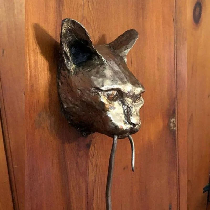Skanto | Kreativer Katzen- und Maus-Metall-Türklopfer