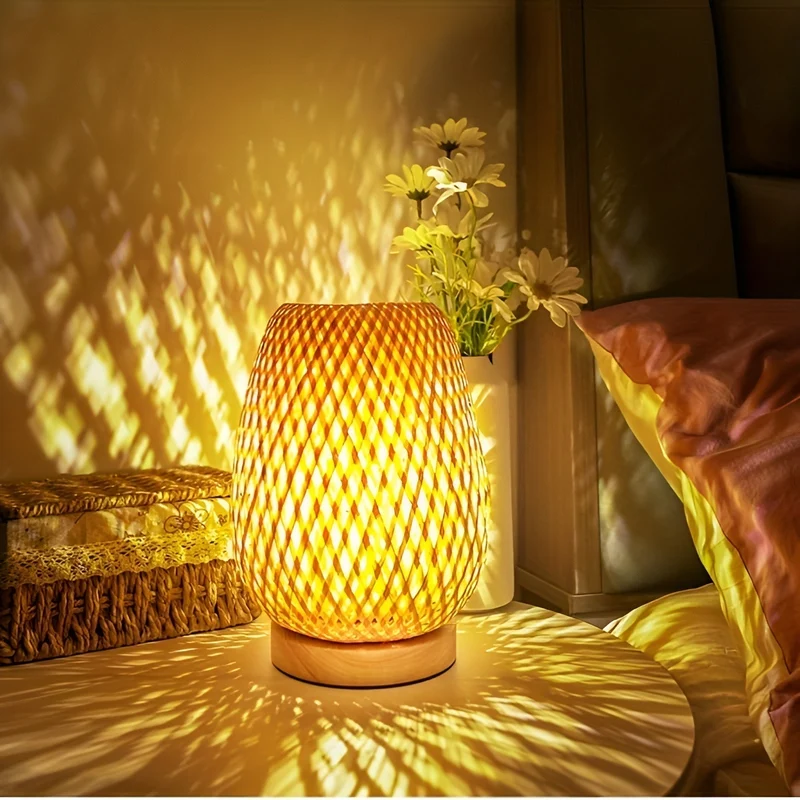 Skanto | Bambus-Tischleuchte mit USB-Stromversorgung - Nachhaltiges und energiesparendes Design