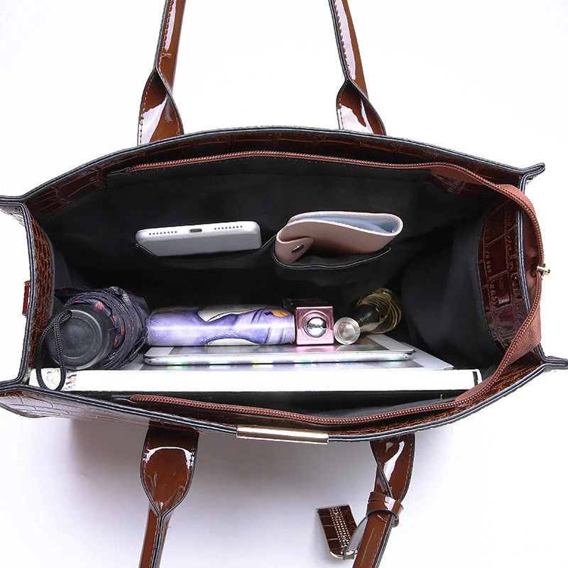 Skanto | Tasche mit Krokoprägung