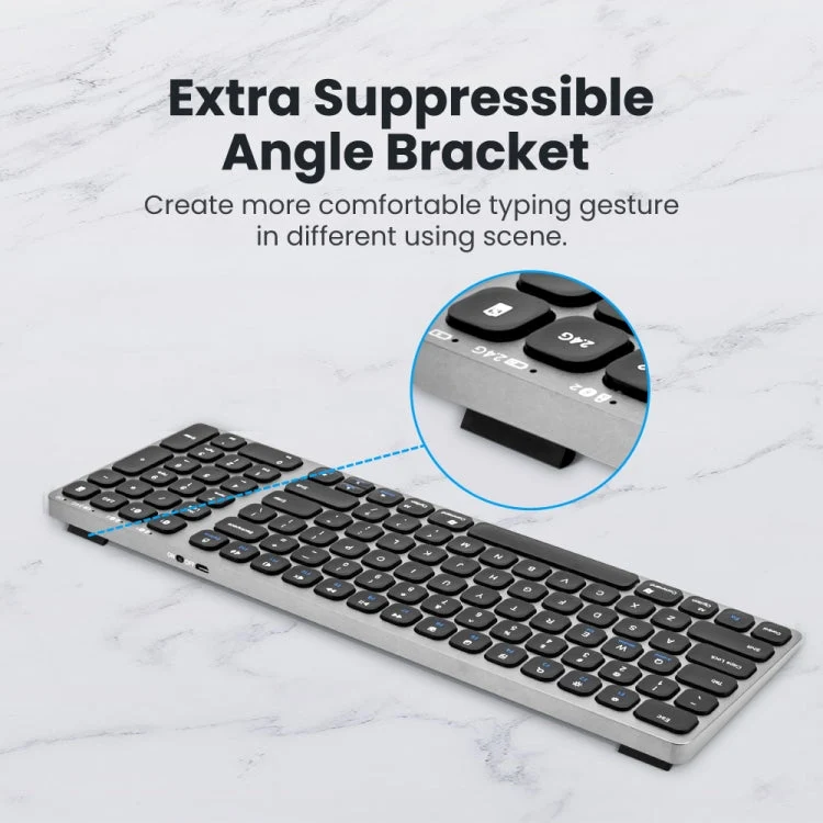 Skanto | K4500 Kabellose Bluetooth-Tastatur + Drei-Modus-Silent-Lademäuse-Set