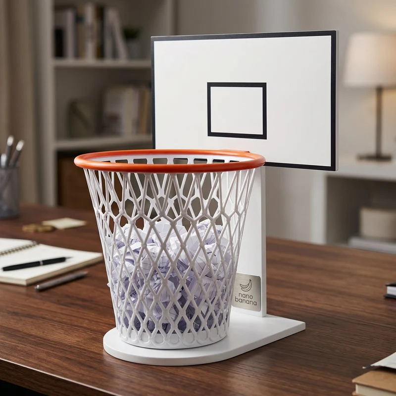 HoopBin™ | Basketball Papierkorb für Schreibtisch