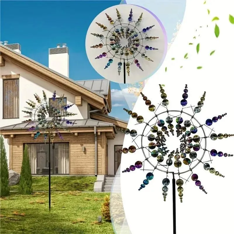 Skanto | Windmühlen-Spinner | Einzigartige Metall-Gartendekoration