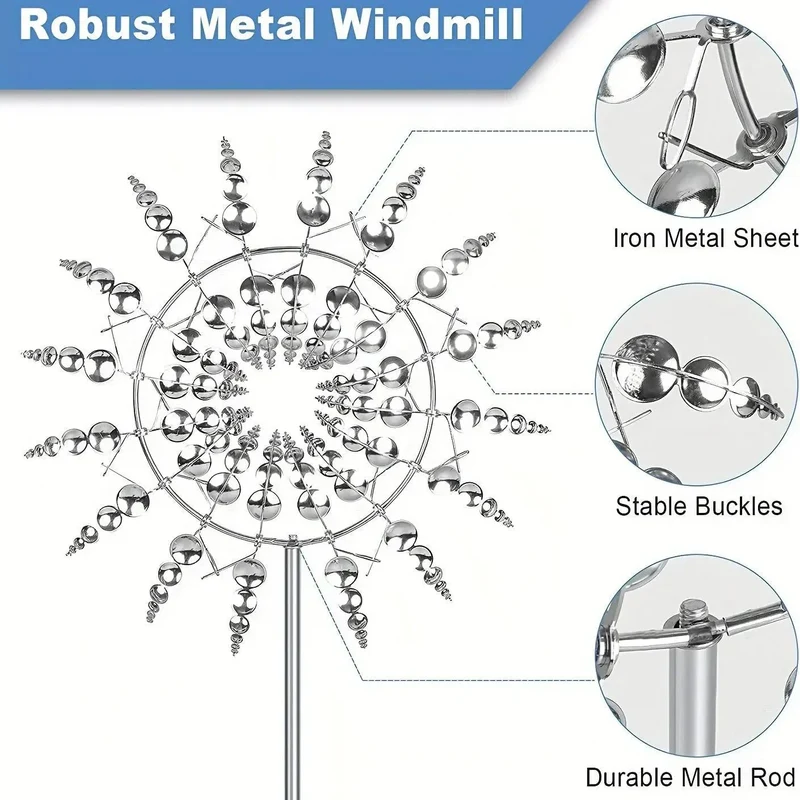 Skanto | Windmühlen-Spinner | Einzigartige Metall-Gartendekoration