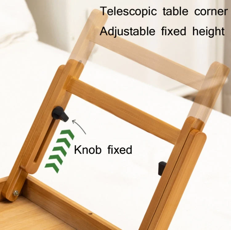 Skanto | 741ZDDNZ Faltbarer, höhenverstellbarer Laptop-Tisch für das Bett, Schreibtisch für Studentenwohnheime, Spezifikation: Medium 64cm