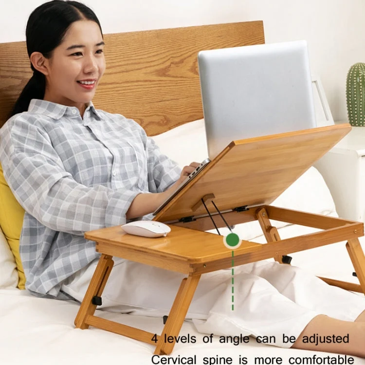 Skanto | 741ZDDNZ Faltbarer, höhenverstellbarer Laptop-Tisch für das Bett, Schreibtisch für Studentenwohnheime, Spezifikation: Medium 64cm