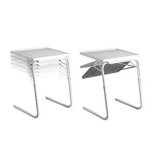 Skanto | Multifunktionaler, faltbarer und tragbarer Laptop-Tisch aus Kunststoff und Stahlrohr mit Hebel, höhenverstellbar: 53-74cm, winkelverstellbar: 30 Grad / 60 Grad / 90 Grad / 180 Grad