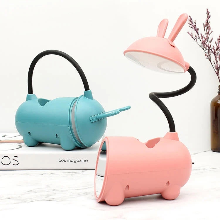 Skanto | Cartoon Kreative Kaninchen LED Touch USB Stifthalter Schreibtischlampe