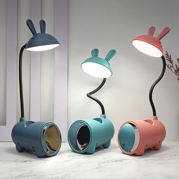 Skanto | Cartoon Kreative Kaninchen LED Touch USB Stifthalter Schreibtischlampe