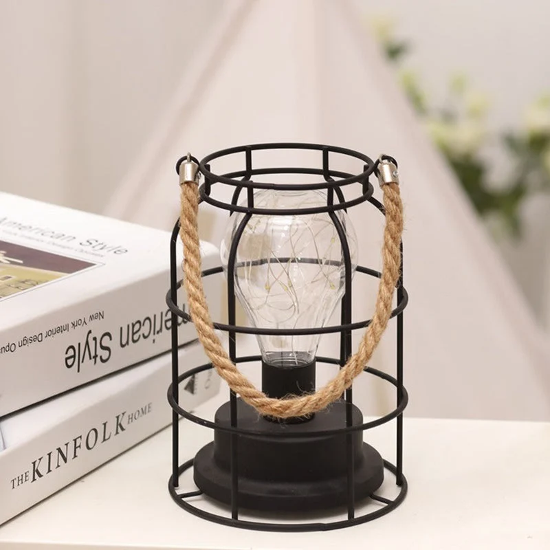 Skanto | Moderne minimalistische vertikal gestreifte quadratische runde Eisen-LED-Tischlampe für das Wohnzimmer