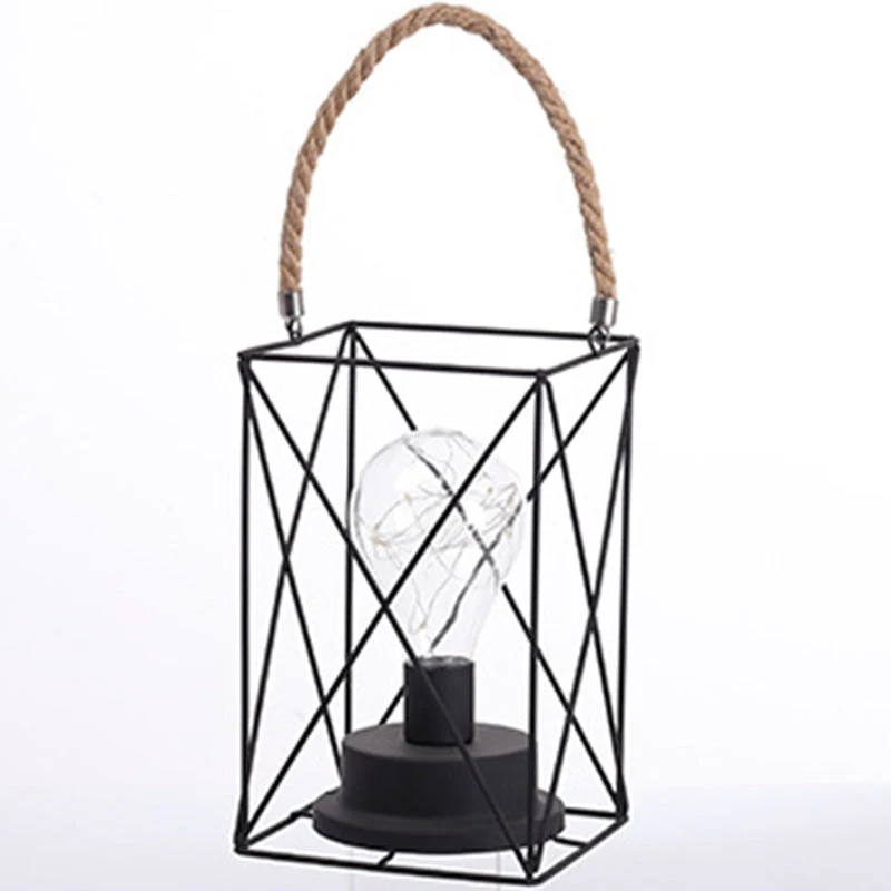 Skanto | Moderne minimalistische vertikal gestreifte quadratische runde Eisen-LED-Tischlampe für das Wohnzimmer