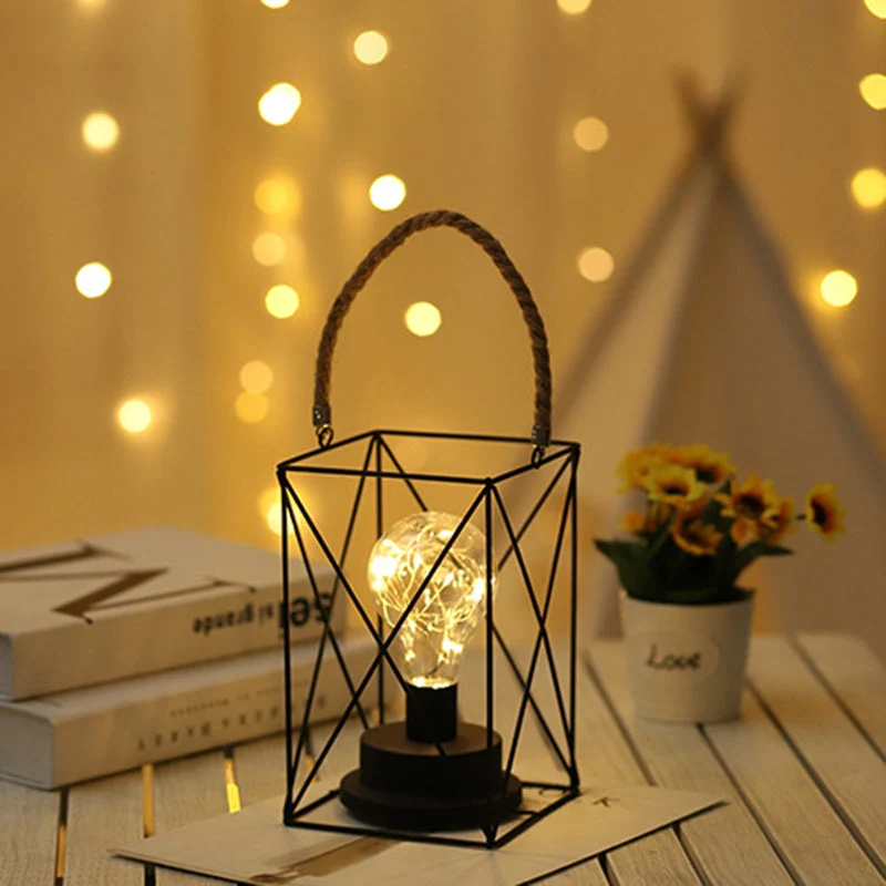 Skanto | Moderne minimalistische vertikal gestreifte quadratische runde Eisen-LED-Tischlampe für das Wohnzimmer