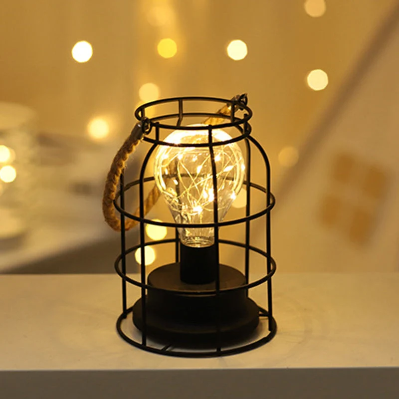 Skanto | Moderne minimalistische vertikal gestreifte quadratische runde Eisen-LED-Tischlampe für das Wohnzimmer