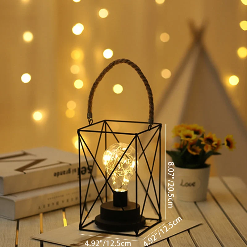 Skanto | Moderne minimalistische vertikal gestreifte quadratische runde Eisen-LED-Tischlampe für das Wohnzimmer