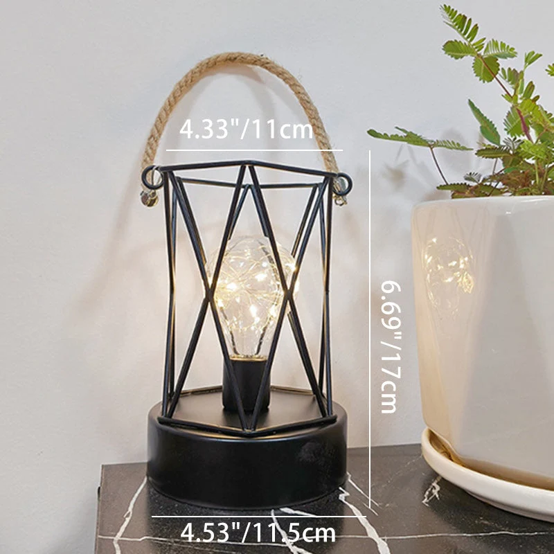 Skanto | Moderne minimalistische vertikal gestreifte quadratische runde Eisen-LED-Tischlampe für das Wohnzimmer